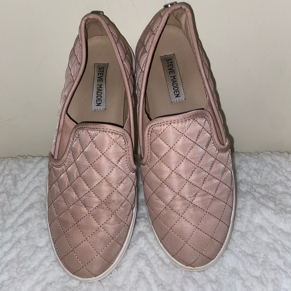 Blush Pink Steve Madden Slip Ons